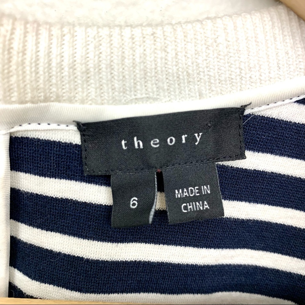 Theory Striped Mini Dress Size 6 - Picture 4 of 8